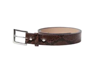WACKO MARIA Python Leather Belt "Brown"