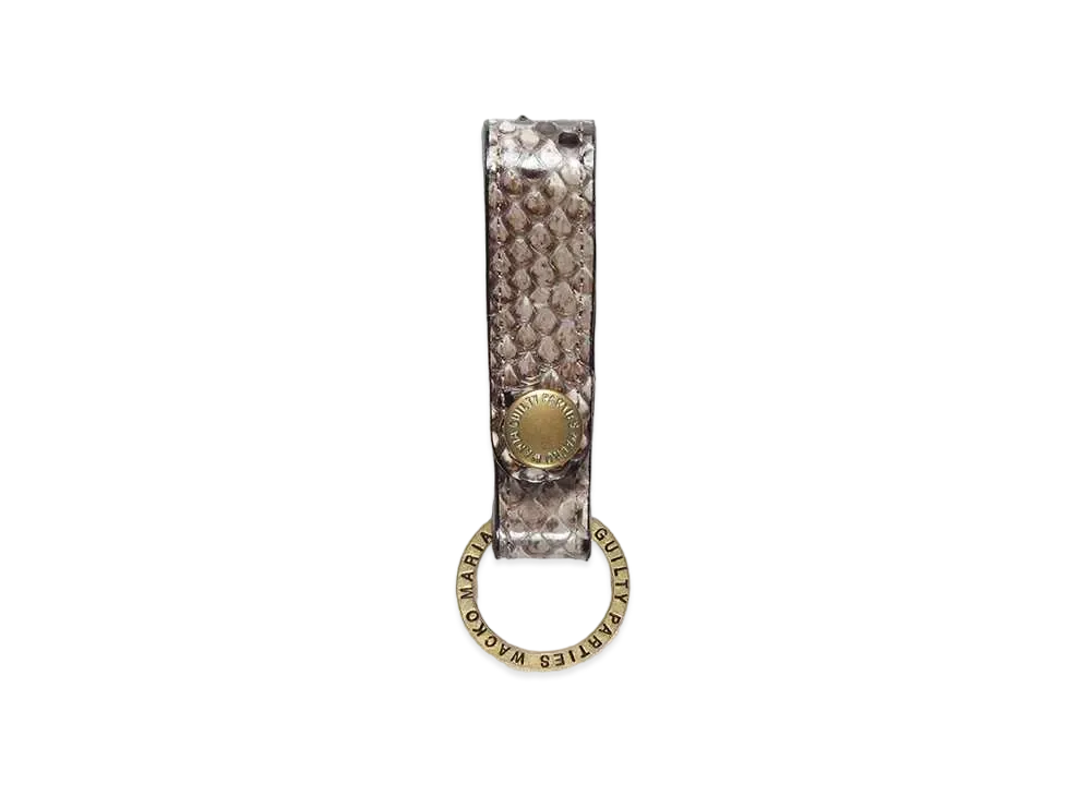 WACKO MARIA Python Leather Key Holder "White"