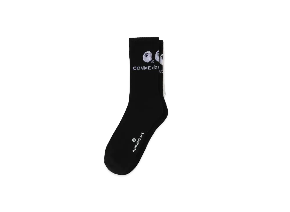 A BATHING APE x CDG OSAKA Socks "Black"