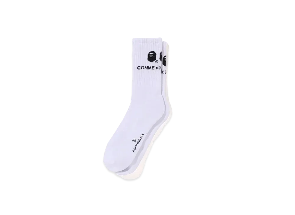 A BATHING APE x CDG OSAKA Socks "White"