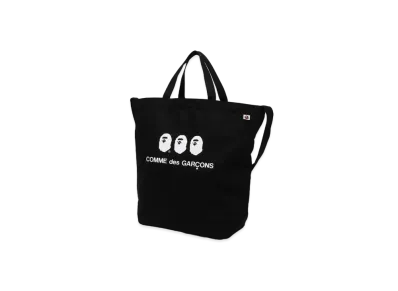 A BATHING APE x CDG OSAKA Tote Bag "Black"