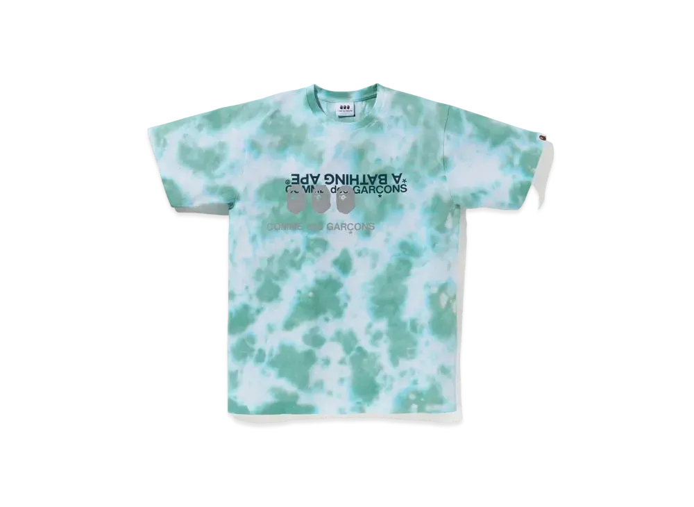 A BATHING APE x CDG OSAKA Tie Dye Tee "Green"