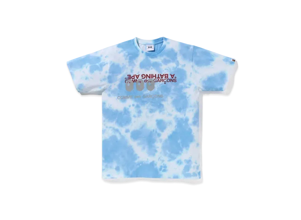 A BATHING APE x CDG OSAKA Tie Dye Tee "Blue"