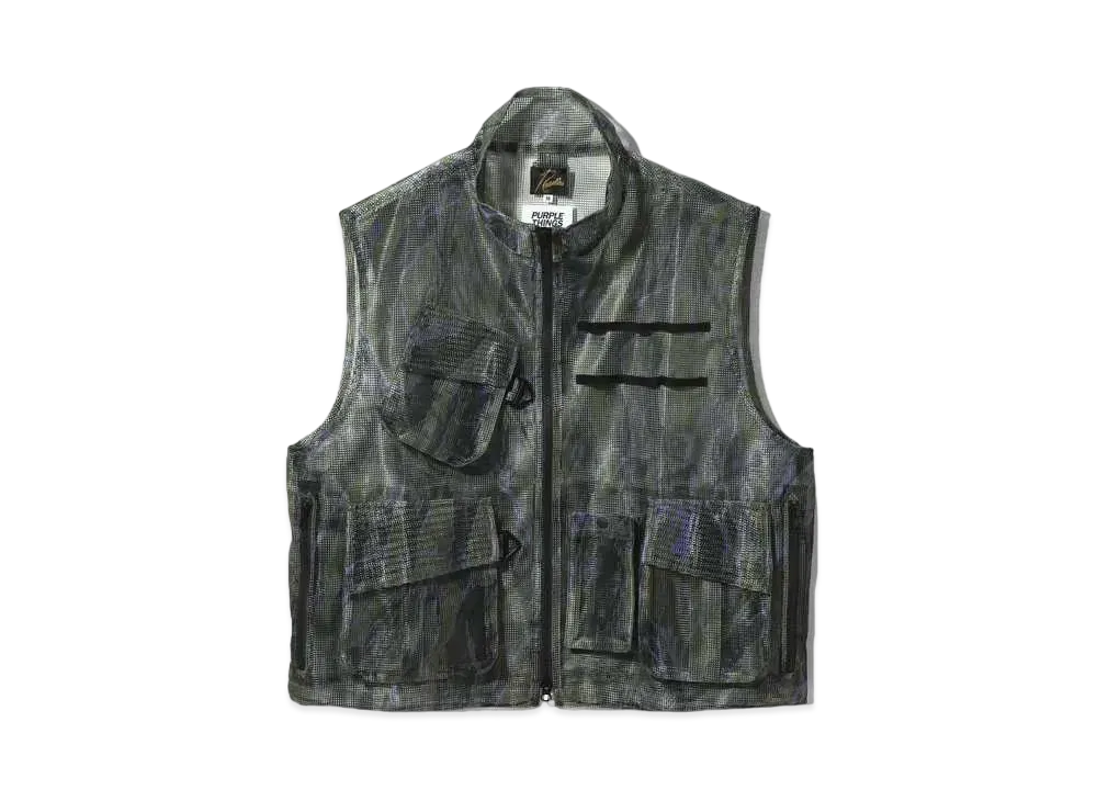 Needles x PURPLE THINGS BDU Vest - Heavyweight Mesh "Tiger Camo/Purple"