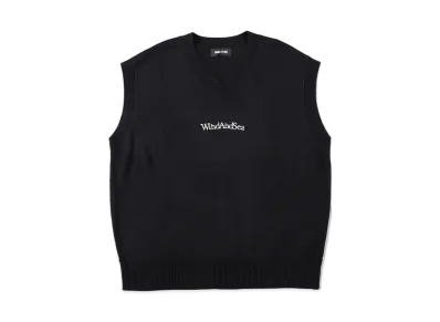WIND AND SEA SDT Vneck Knit Vest "Charcoal"