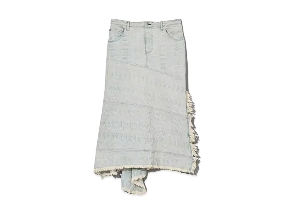 Marc Jacobs The Monogram Denim Skirt "Ice Blue"