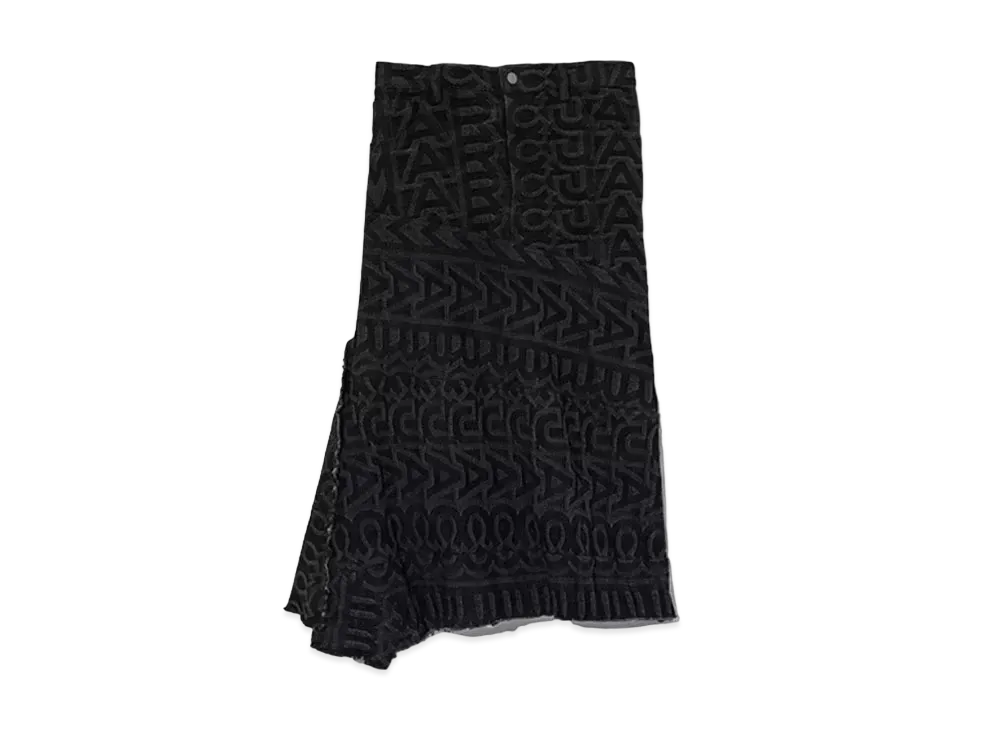 Marc Jacobs The Monogram Denim Skirt "Black"
