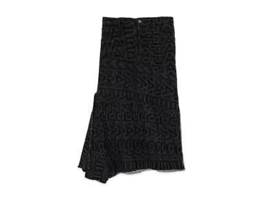 Marc Jacobs The Monogram Denim Skirt "Black"