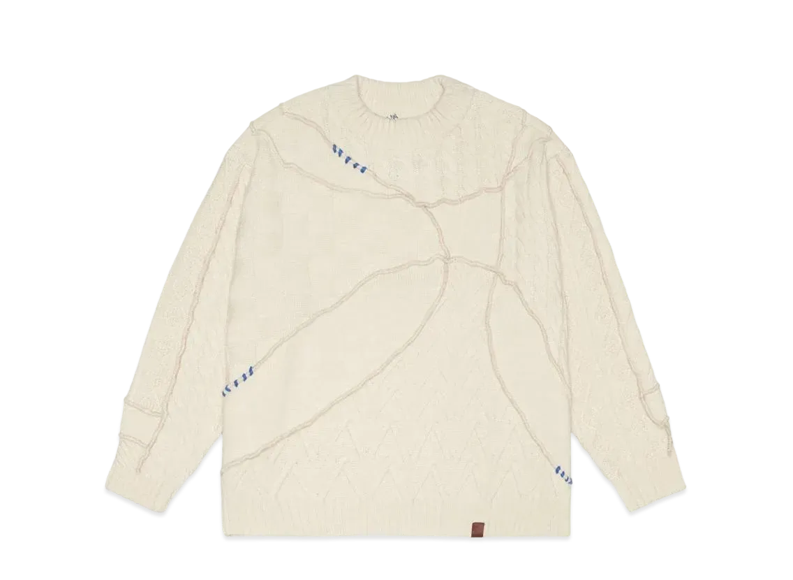 Ader Error x ZARA Patchwork Over Size Knit Sweater "Ecru"