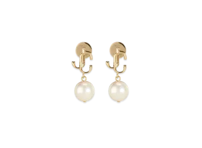 Jimmy Choo JC Pearl Earring Metal JC Pearl Stud Earrings "Gold"
