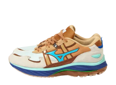 DIGAWEL × Mizuno Wave Rider β "Baige/Blue"