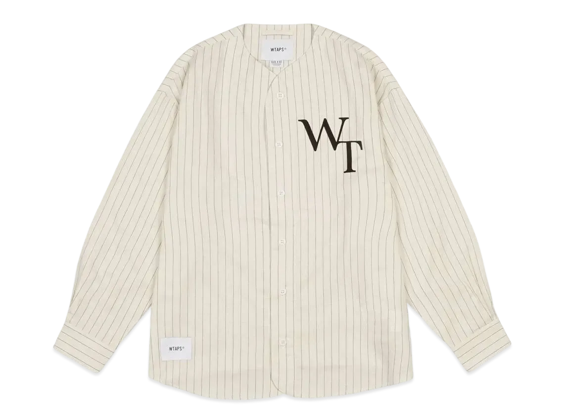 Wtaps LEAGUE / LS / COTTON. FLANNEL. STRIPE "White"