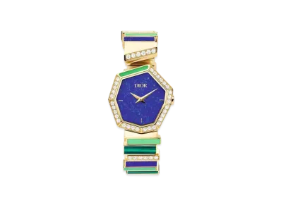 Dior Gem Dior 27mm Lapis Lazuli Decorative Stones and Diamonds "Yellow Gold"