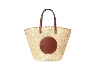 STELLA McCARTNEY Logo Raffia Large Basket Bag "Raffia"