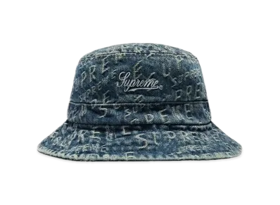 Supreme Warp Jacquard Logos Denim Crusher "Blue"