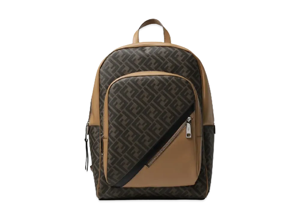 FENDI Backpack FF Fabric "Brown"