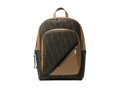 FENDI Backpack FF Fabric "Brown"