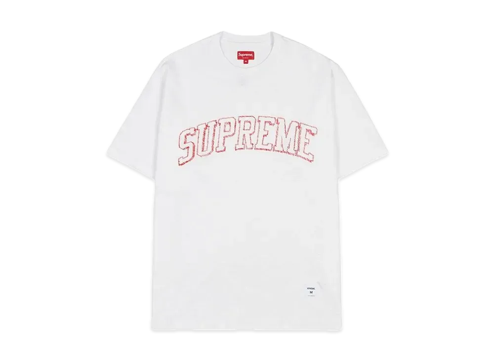 Supreme Sketch Embroidered S/S Top "White"