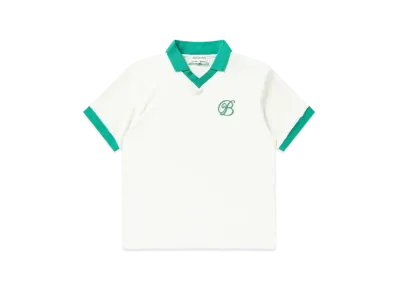 Black Eye Patch B Emblem Pile Polo Shirt "Off White"