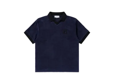 Black Eye Patch B Emblem Pile Polo Shirt "Navy"