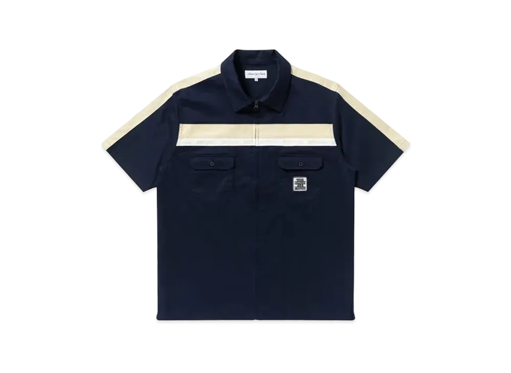 Black Eye Patch Genuine Product Racing Work Shirt "Navy"