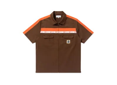 Black Eye Patch Genuine Product Racing Work Shirt "Brown"