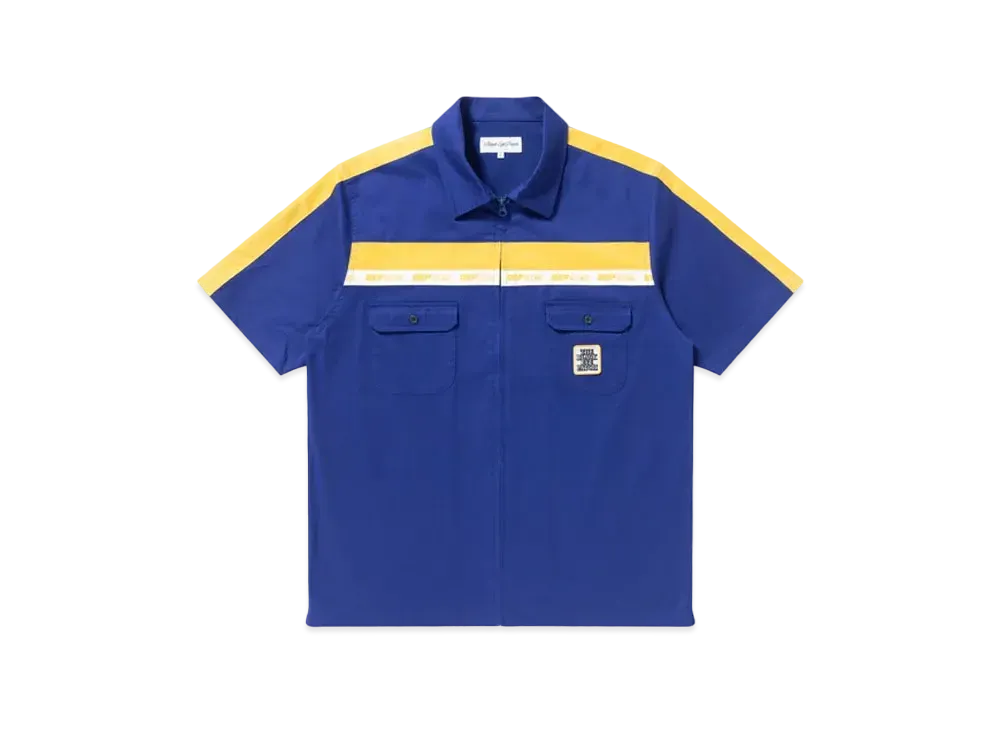 Black Eye Patch Genuine Product Racing Work Shirt "Blue"