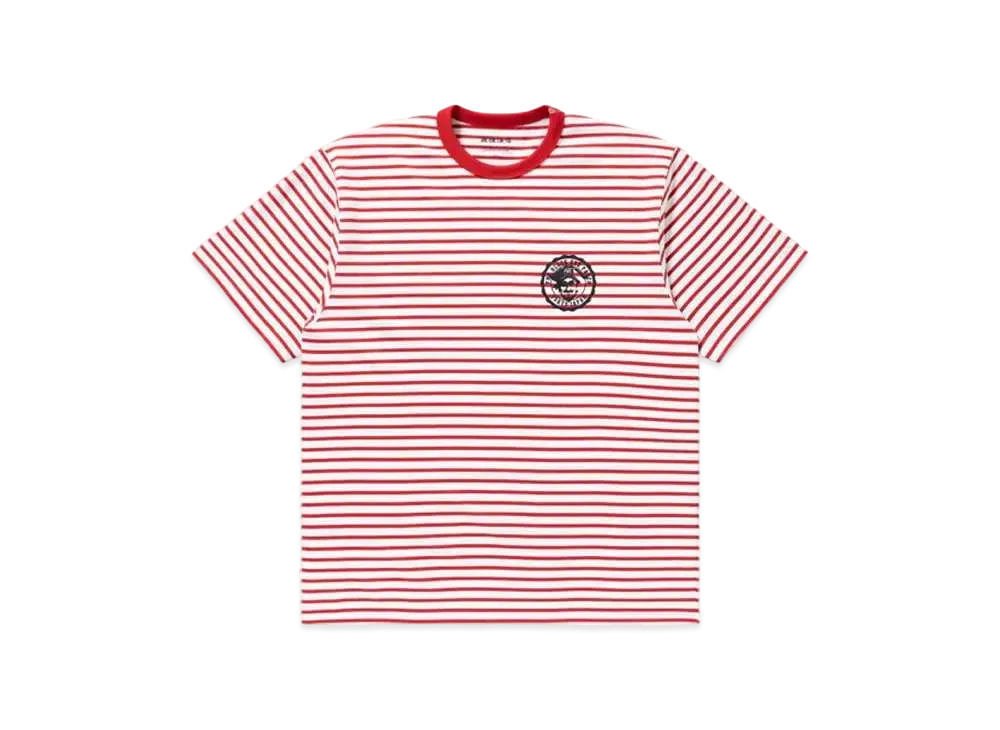 Black Eye Patch Pirate Logo Striprd Tee "Red"