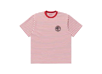 Black Eye Patch Pirate Logo Striprd Tee "Red"