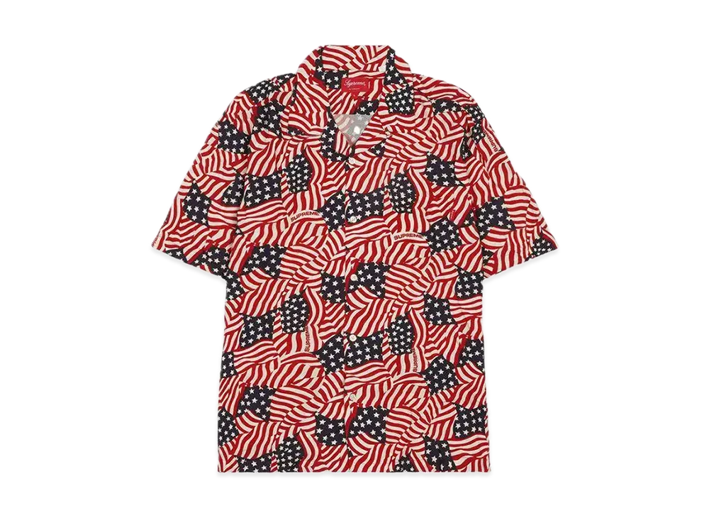 Supreme Flags Rayon S/S Shirt "Red"