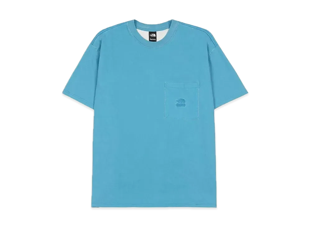 Supreme x The North Face Pigment Printed Pocket Tee "Blue"