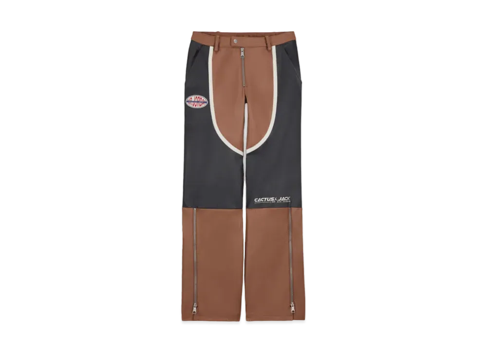 Travis Scott x Jordan Women's Leather Pants "Brown/Navy"