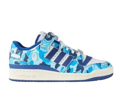 アベイシングエイプ × アディダス フォーラム84 ロー 30th アニバーサリー"ブルー カモ"