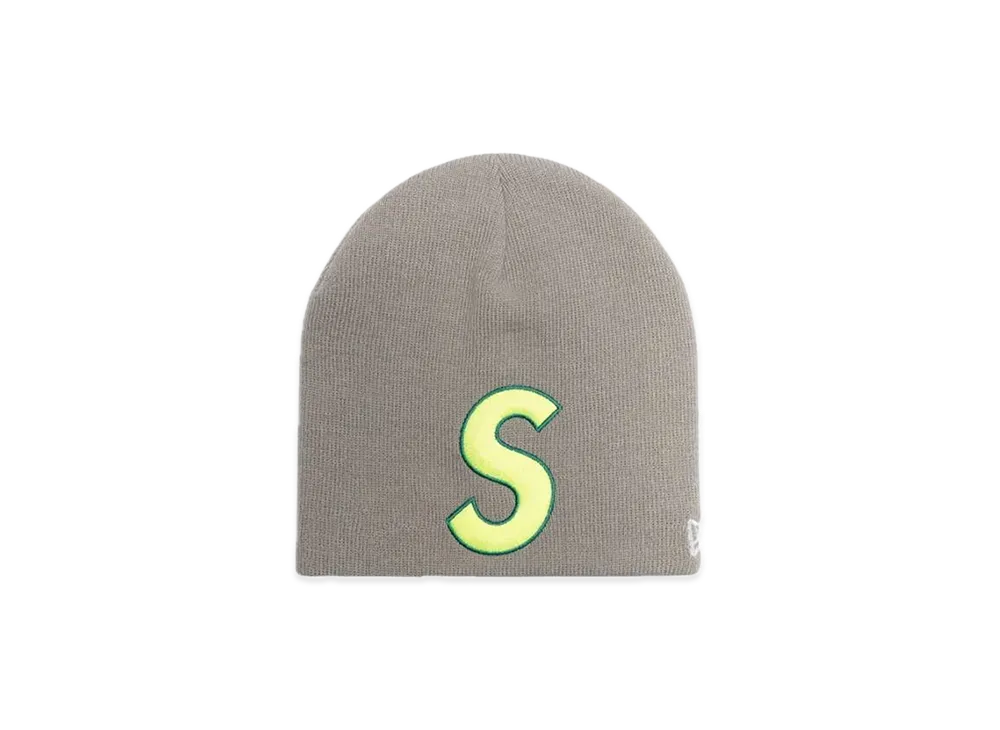 Supreme New Era S Logo Beanie "Grey" (23SS)