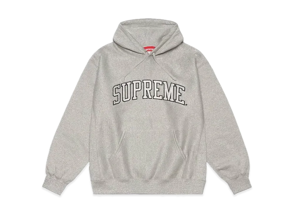 Supreme Glitter Arc Hooded Sweatshirt "Heather Grey"