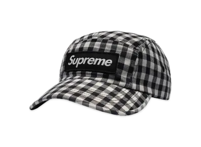 Supreme Gingham Camp Cap "Black"