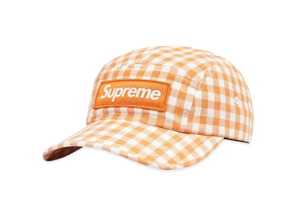 Supreme Gingham Camp Cap "Orange"