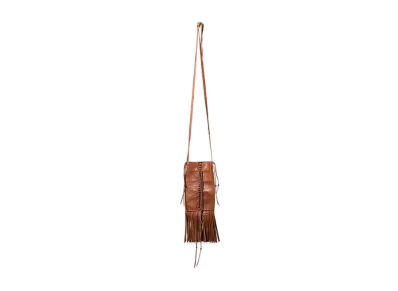 Needles x AMARILLO Fringed Neck Pouch - Deerskin "Brown/Black"