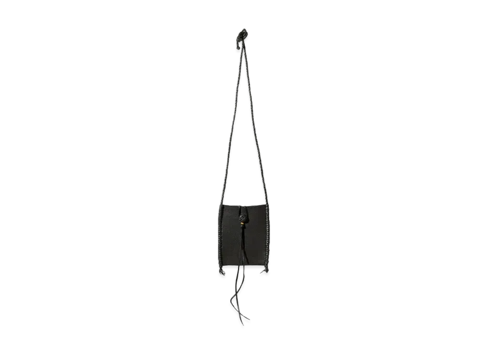Needles x AMARILLO Braided Neck Pouch - Deerskin "Black"