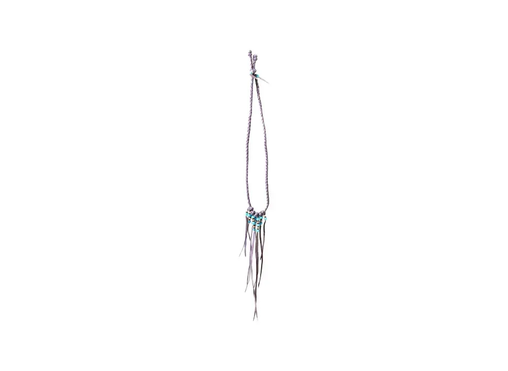 Needles x AMARILLO Braided Deer Necklace "Purple/Blue"