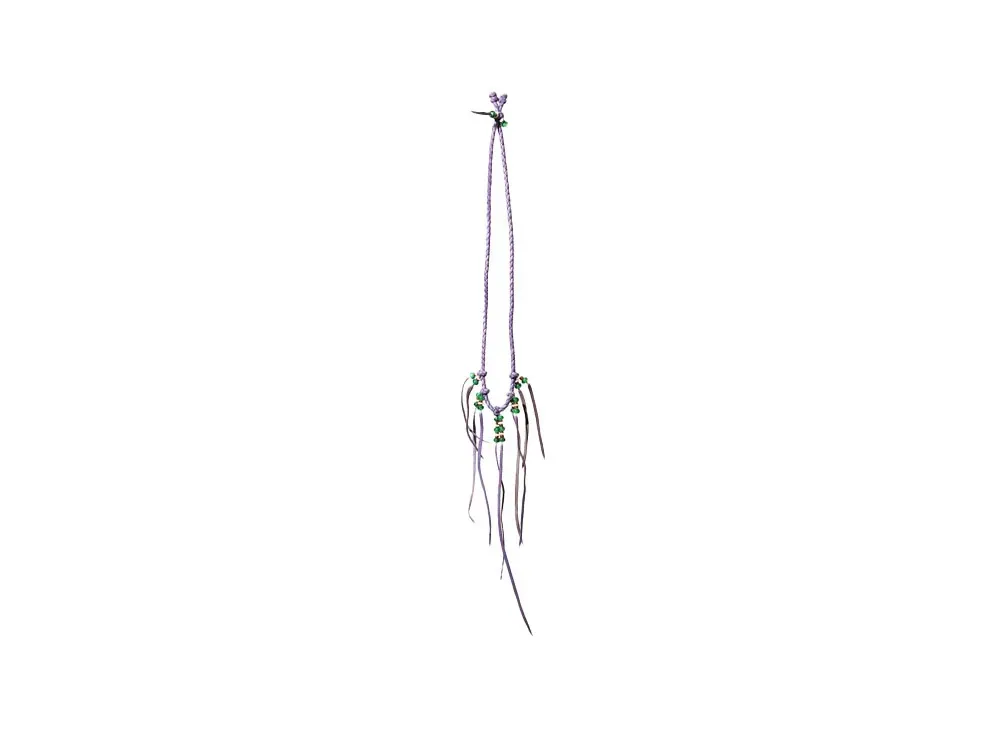 Needles x AMARILLO Braided Deer Necklace "Purple/Green"