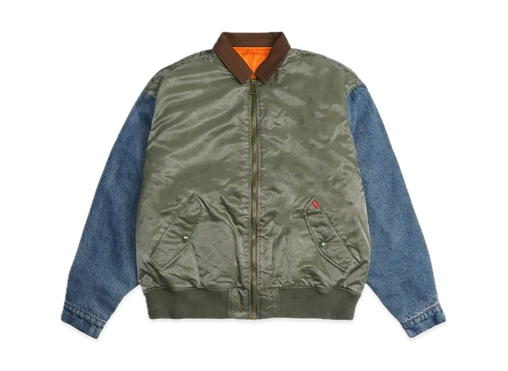 Supreme Denim Sleeve Ma-1 "Olive"