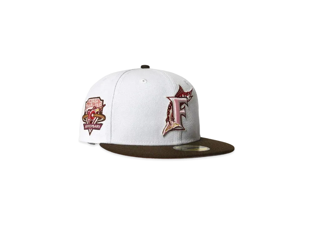 NEW ERA Florida Marlines - 10th ANV "WHITExBROWN"