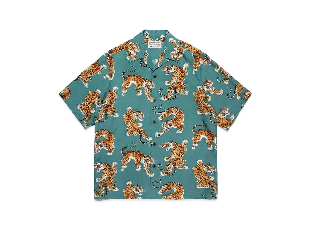 WACKO MARIA Tim Lehi / Hawaiian Shirt "Green"