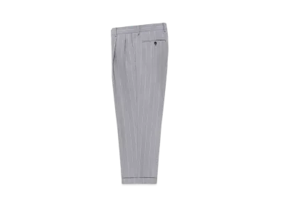 WACKO MARIA Dormeuil / Striped Double Pleated Trousers "Light Purple"