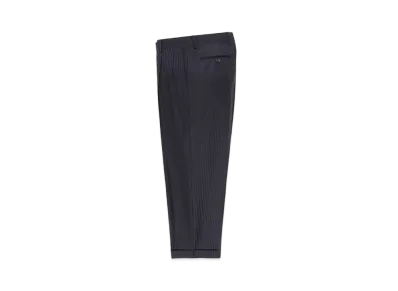WACKO MARIA Dormeuil / Striped Double Pleated Trousers "Purple"