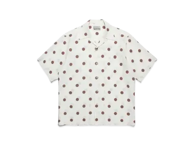 WACKO MARIA Dots Open Collar Shirt "White"