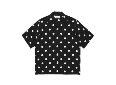 WACKO MARIA Dots Open Collar Shirt "Black"