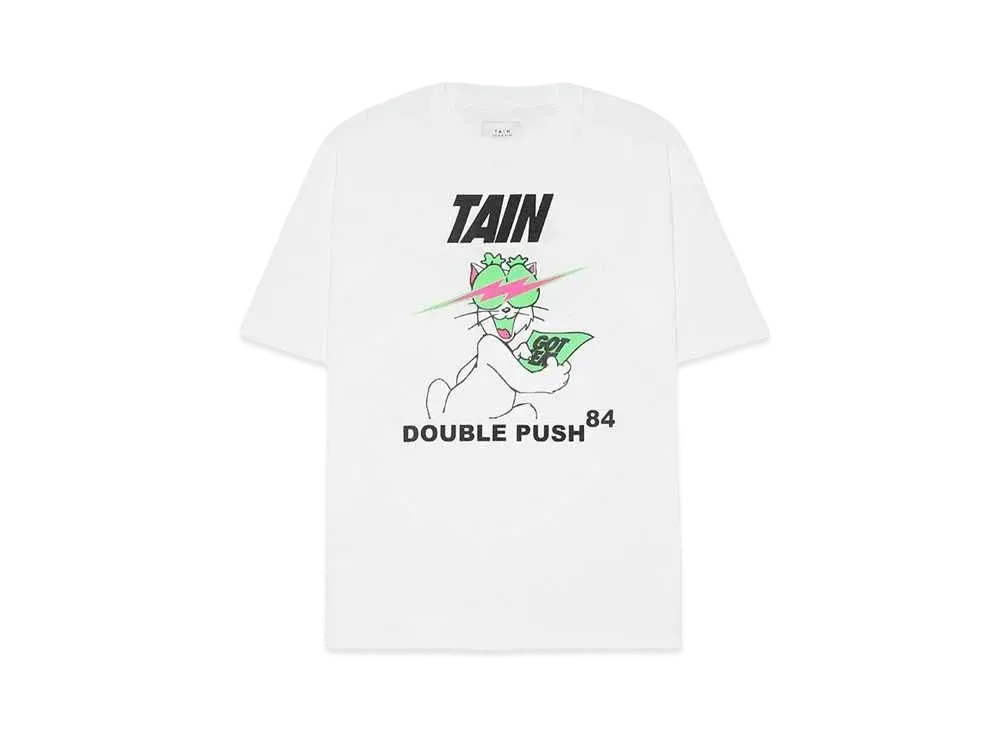 SNKRDUNK x TAIN DOUBLE PUSH Reversible T-shirt "White"