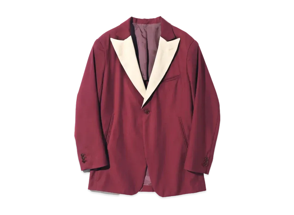 Needles for NEPENTHES Tuxedo Jacket - Pe/R Gabardine "Bordeaux"
